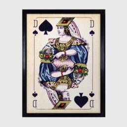 Timothy Oulton Cards Dame Spades Art, Black Wood - Barker & Stonehouse