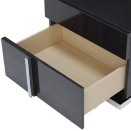 Borgia Right 2 Drawer Night Stand, Grey Gloss - Barker & Stonehouse - thumbnail 6