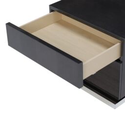 Borgia Right 2 Drawer Night Stand, Grey Gloss - Barker & Stonehouse - thumbnail 4