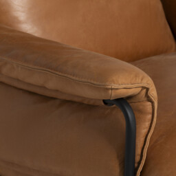 Vinci Accent Chair, Brown Leather - Barker & Stonehouse - thumbnail 4