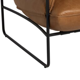 Vinci Accent Chair, Brown Leather - Barker & Stonehouse - thumbnail 6