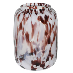 Flecked Glass Vase, White - Barker & Stonehouse
