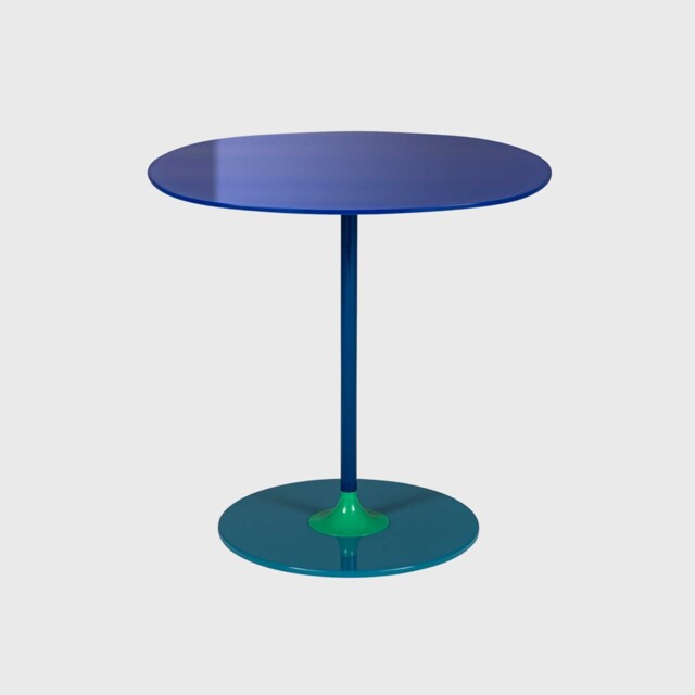 Kartell Thierry Side Table 50x50x40 Blue Glass - Barker & Stonehouse - image 1