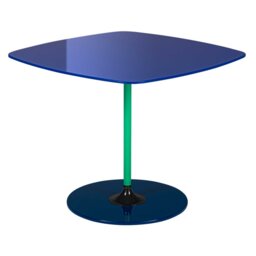 Kartell Thierry Side Table 50x50x40 Blue Glass - Barker & Stonehouse - thumbnail 2