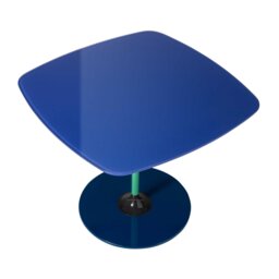 Kartell Thierry Side Table 50x50x40 Blue Glass - Barker & Stonehouse - thumbnail 3