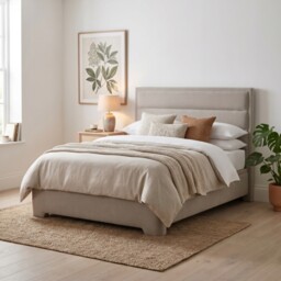 Rothbury King Bed Frame & Horizontal Headboard, Neutral Fabric - Barker & Stonehouse - thumbnail 2