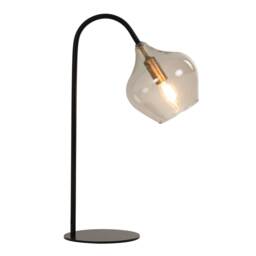 Black Smoked Glass Table Lamp Metal - Barker & Stonehouse - thumbnail 2