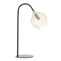 Black Smoked Glass Table Lamp Metal - Barker & Stonehouse