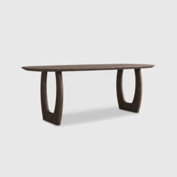 Pure Furniture Slim Luna Danish Oval Dining Table 240x100cm, Brown Oak - Barker & Stonehouse - thumbnail 1