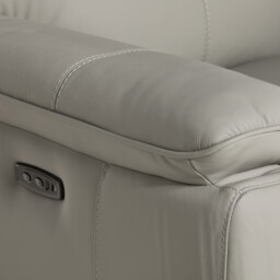 Fiore 1 Seater Recliner, Grey Leather - Barker & Stonehouse - thumbnail 4