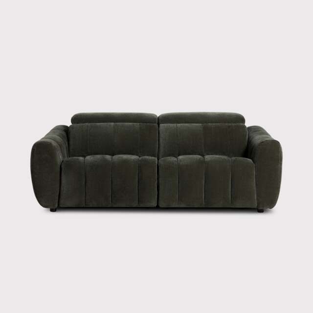 Montgomery 2.5 Power Seater & Headrest Recliner Sofa, Green Fabric - Barker & Stonehouse - image 1