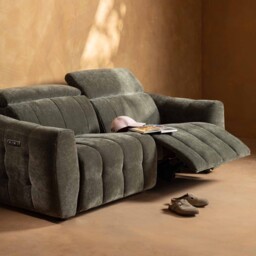Montgomery 2.5 Power Seater & Headrest Recliner Sofa, Green Fabric - Barker & Stonehouse - thumbnail 2