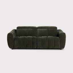 Montgomery 2.5 Power Seater & Headrest Recliner Sofa, Green Fabric - Barker & Stonehouse - thumbnail 1
