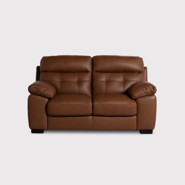 Holborn 2 Seater Static Sofa, Brown Leather - Barker & Stonehouse - image 1