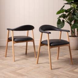 Lerman Dining Chair With Arms with Armrest, Neutral Oak - Barker & Stonehouse - thumbnail 1