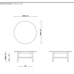 Ercol Monza Round Coffee Table, Round, Brown Oak - Barker & Stonehouse - thumbnail 5