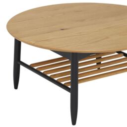 Ercol Monza Round Coffee Table, Round, Brown Oak - Barker & Stonehouse - thumbnail 3