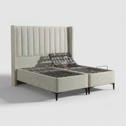 Tempur Suffolk King Slim Disc Adj Divan Bed, Neutral Fabric - Barker & Stonehouse - thumbnail 1