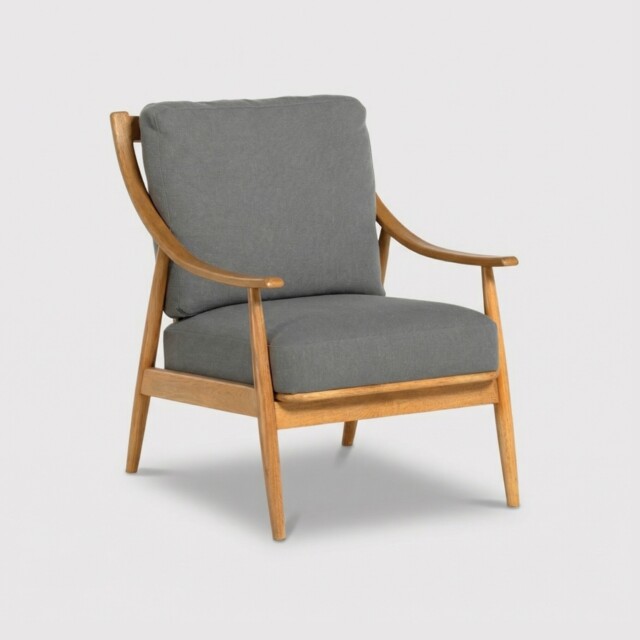 Runa Armchair, Grey Fabric - Barker & Stonehouse - image 1