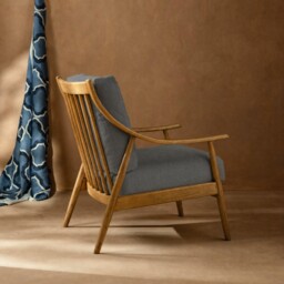 Runa Armchair, Grey Fabric - Barker & Stonehouse - thumbnail 4