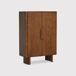 Zerina Highboard & Bar 100x43x415cm Display Cabinet, Acacia Wood - Barker & Stonehouse - thumbnail 1