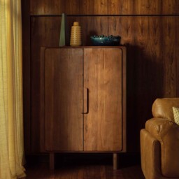 Zerina Highboard & Bar 100x43x415cm Display Cabinet, Acacia Wood - Barker & Stonehouse - thumbnail 2