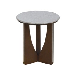 Leda Side Table, Round, Grey Marble - Barker & Stonehouse - thumbnail 5