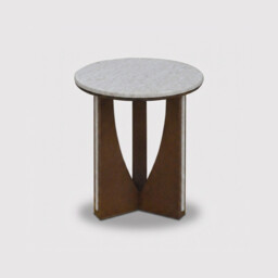 Leda Side Table, Round, Grey Marble - Barker & Stonehouse - thumbnail 1