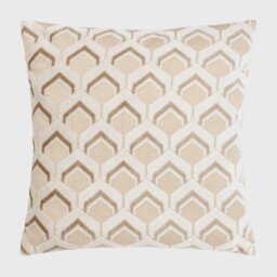 Leadon Taupe Cushion, Square Polyester - Barker & Stonehouse