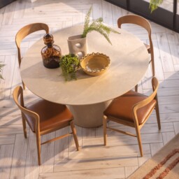 Capella Round Dining Table 140cm, Round, Neutral Wood - Barker & Stonehouse - thumbnail 5