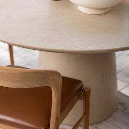 Capella Round Dining Table 140cm, Round, Neutral Wood - Barker & Stonehouse - thumbnail 4