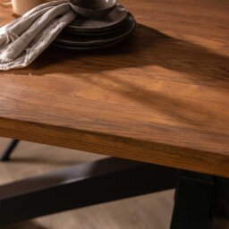 Navarro Star Dining Table 240cm, Brown Oak - W240cm - Barker & Stonehouse - thumbnail 6