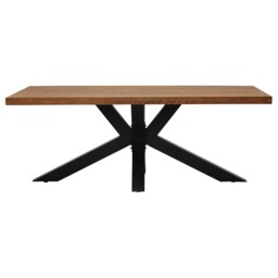 Navarro Star Dining Table 240cm, Brown Oak - W240cm - Barker & Stonehouse - thumbnail 3