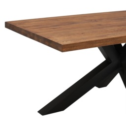 Navarro Star Dining Table 240cm, Brown Oak - W240cm - Barker & Stonehouse - thumbnail 4