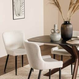 Timmins Dining Chair, Neutral Boucle - Barker & Stonehouse - thumbnail 3