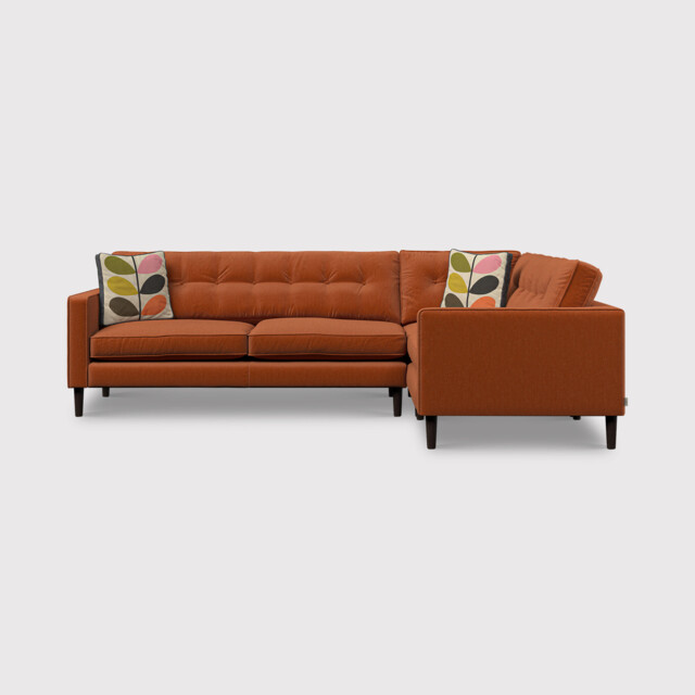 Orla Kiely Ebben Lhf Corner Sofa, Orange Fabric - Barker & Stonehouse - image 1