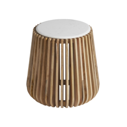 Ombra Side Table, Round, Neutral Marble - Barker & Stonehouse - thumbnail 4