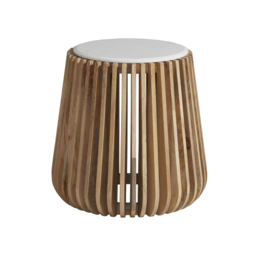 Ombra Side Table, Round, Neutral Marble - Barker & Stonehouse - thumbnail 6
