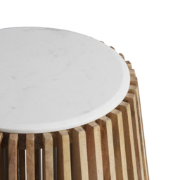 Ombra Side Table, Round, Neutral Marble - Barker & Stonehouse - thumbnail 5