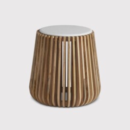 Ombra Side Table, Round, Neutral Marble - Barker & Stonehouse - thumbnail 1