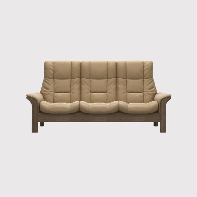 Stressless Windsor 3 Seater Recliner Sofa, Neutral Leather - Barker & Stonehouse - image 1