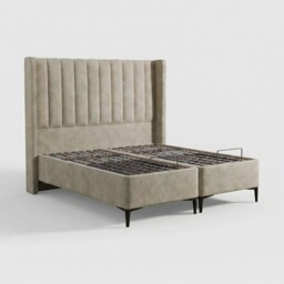 Tempur Suffolk King Slim Disc Static Divan Bed, Neutral Velvet - Barker & Stonehouse - thumbnail 1