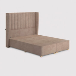 Tempur Suffolk King Slim Disc Static Divan Bed, Neutral Velvet - Barker & Stonehouse - thumbnail 1