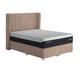 Tempur Suffolk King Slim Disc Static Divan Bed, Neutral Velvet - Barker & Stonehouse - thumbnail 4