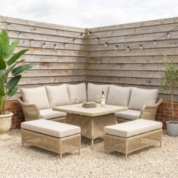Bellano Casual Corner Dining Set, Rattan, Neutral - Barker & Stonehouse