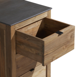 Grenada Grill Table With 3 Drawers, Neutral - Barker & Stonehouse - thumbnail 5