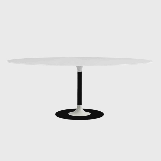 Kartell Thierry XXL Oval Table 192x118x72 White, Round Glass - Barker & Stonehouse - image 1
