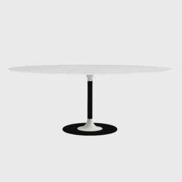 Kartell Thierry Xxl Oval Table 192X118X72 White, Round Glass - Barker & Stonehouse