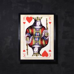 Timothy Oulton Cards Konig Hearts Art, Red Wood - Barker & Stonehouse - thumbnail 2