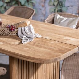 Salta Garden Dining Table 240x100cm, Wooden, Neutral - Barker & Stonehouse - thumbnail 6